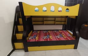 Kids Bunk Bed | 2 Mattress Included | Wooden Frame