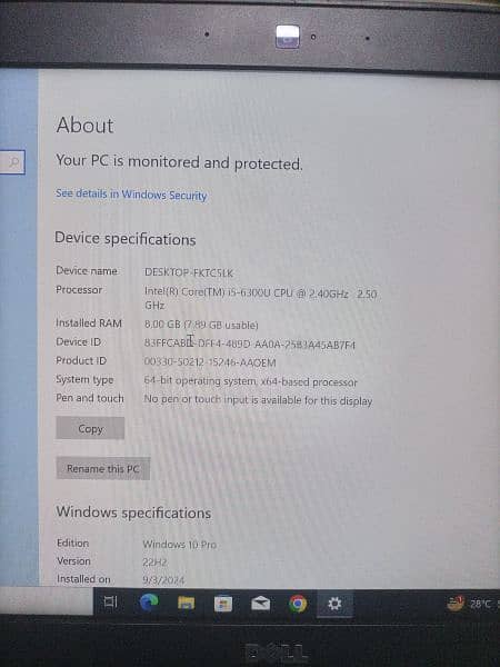 Dell Latitude Core i5 6300U - 8GB RAM - 256 SSD 6