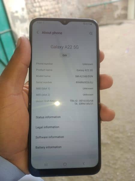 Samsung a22 GB 4,64 PTA block  exchange possible 7