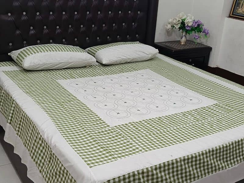 Crystal Cotton Bed Sheet - Double Bed
Embroidered King Size Bed Sheet 4