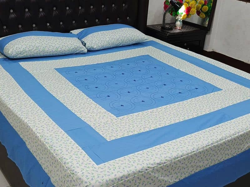 Crystal Cotton Bed Sheet - Double Bed
Embroidered King Size Bed Sheet 8