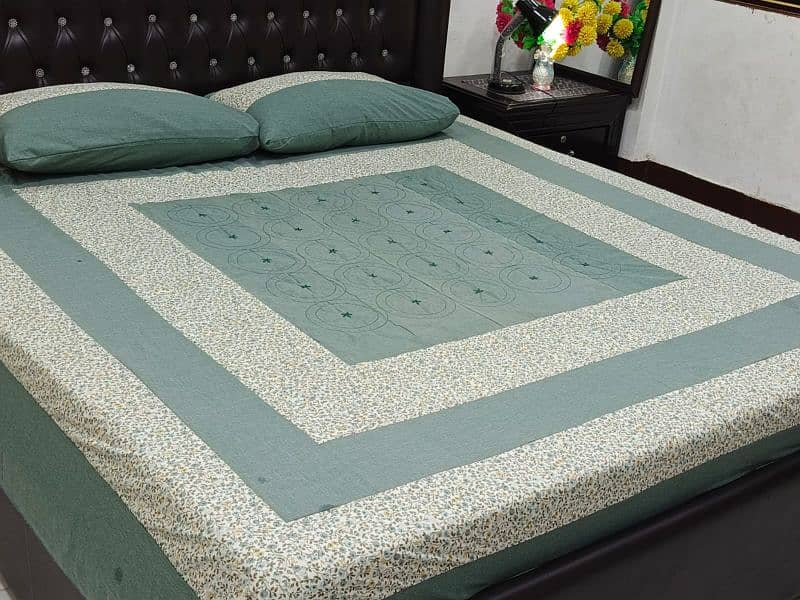 Crystal Cotton Bed Sheet - Double Bed
Embroidered King Size Bed Sheet 10