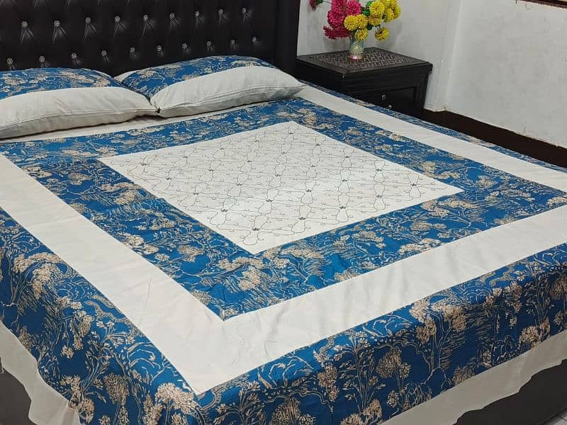 Crystal Cotton Bed Sheet - Double Bed
Embroidered King Size Bed Sheet 15