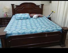 Bed Set\wooden bed\double bed+1 side table