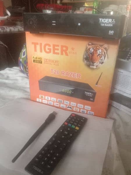 Tiger t20 Razer dish receiver fresh condition complete saman 4