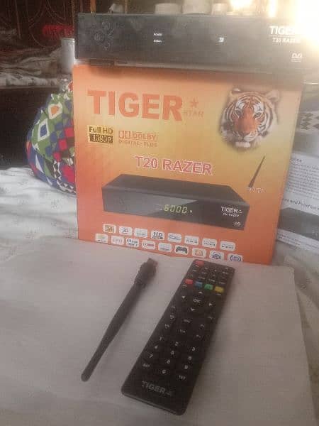 Tiger t20 Razer dish receiver fresh condition complete saman 6