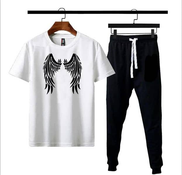 2 piece micro polyester printed T-shirt and trouser 1