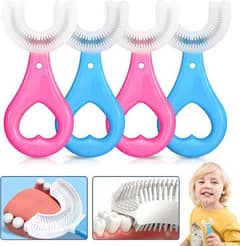 Silicone U Shape Toothbrush For Kids_ pack of 4