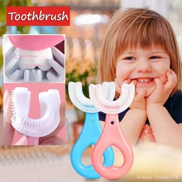 Silicone U Shape Toothbrush For Kids_ pack of 4 1