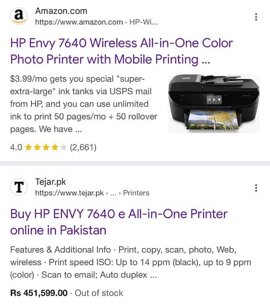 Hp Envy 7640 wireless colour printer 3