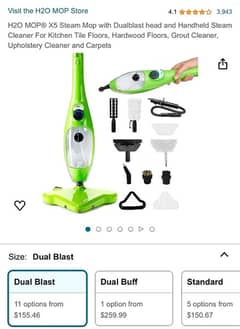 H2O MOP X5 Steam Mop with Dualblast head 0