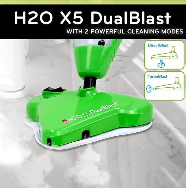 H2O MOP X5 Steam Mop with Dualblast head 2