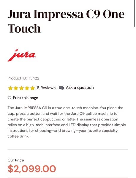 jura impressa c9 one touch coffee maker 2