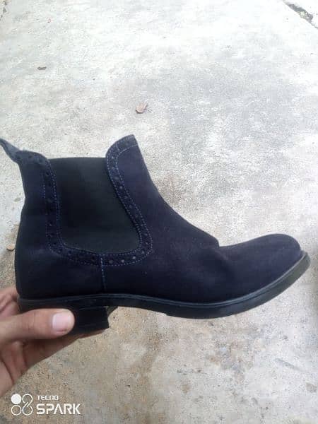 Chalsea boots for men blue color 2