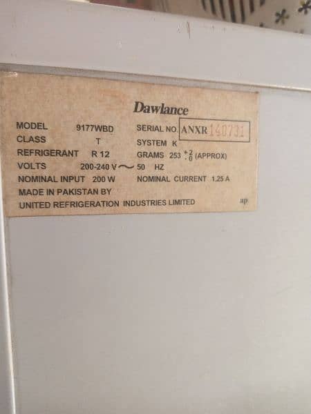 Dawlance made in pakistan 2 door 9