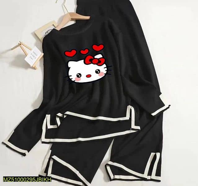 *Product Name*: 2 Pcs Women's Stitched Fleece Printed 1