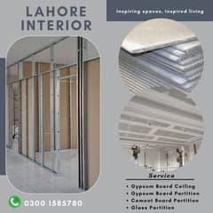 Partition gypsum board & ceiling/pop ceiling/cemet board