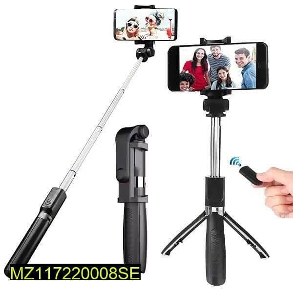 BLUETOOTH SELFIE STICK AND TIKTOK CAMERA STAND 3