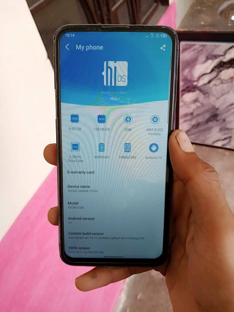 tecno camon 15pro 6gp128 full box exchange possible 8