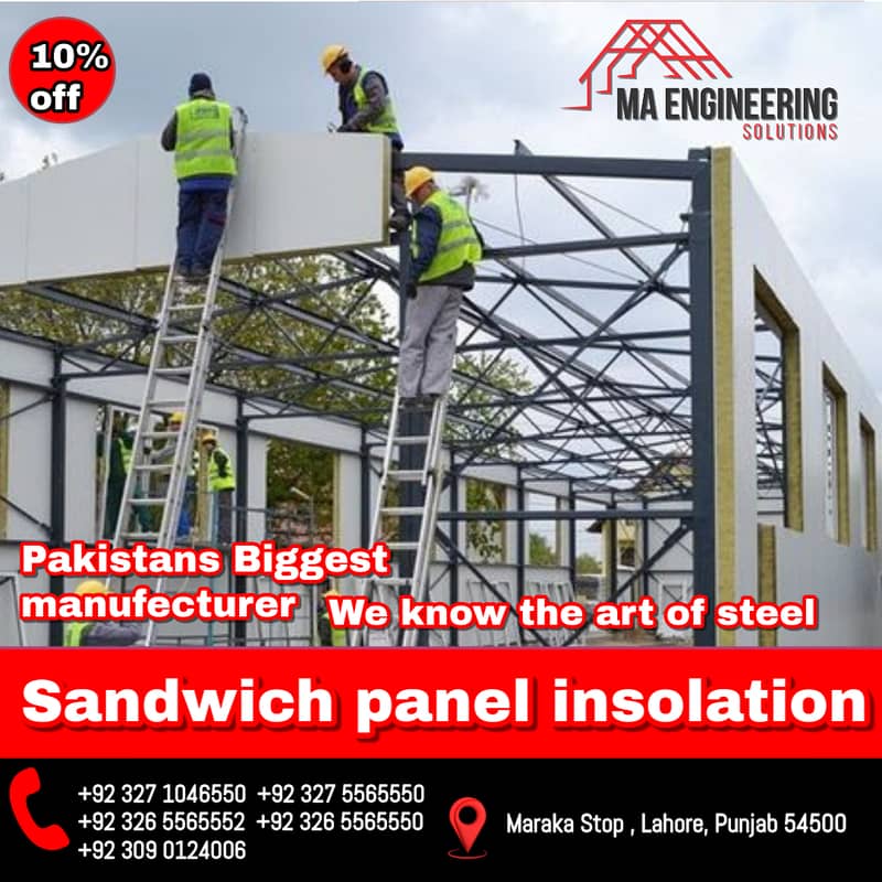 EPS Sandwich Pane PU sandwich & pir sandwich panel 0