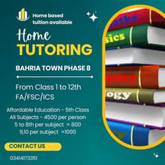 Home tuition Bahria Town phase 8