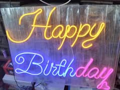 Happy birthday neon light good quality now in Pakpattan