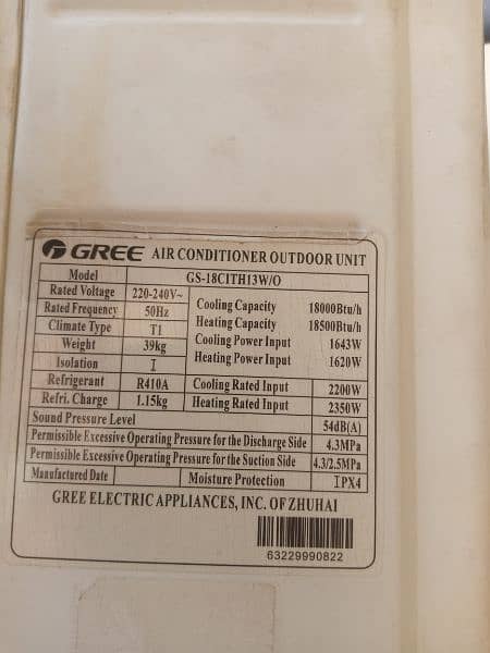 gree AC 1.5 ton DC inverter-0323-48-11-0-11- 5