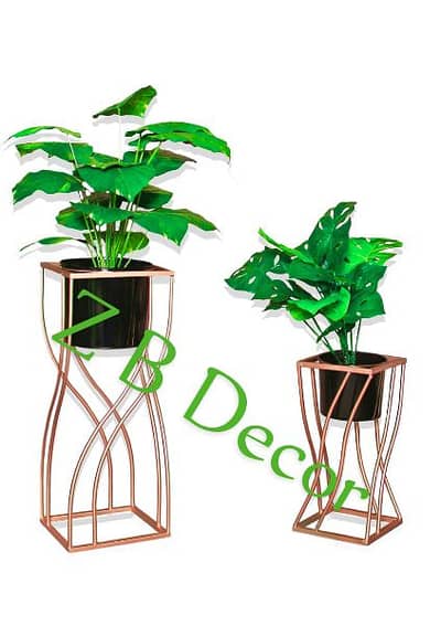 Planters Pots flower stand - 2 Metal Plant Flower Floor Stand