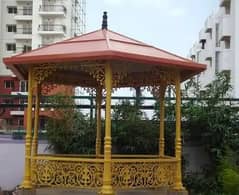 glass canopy or gazebo / fiber shades/ fiber works/ Car parking