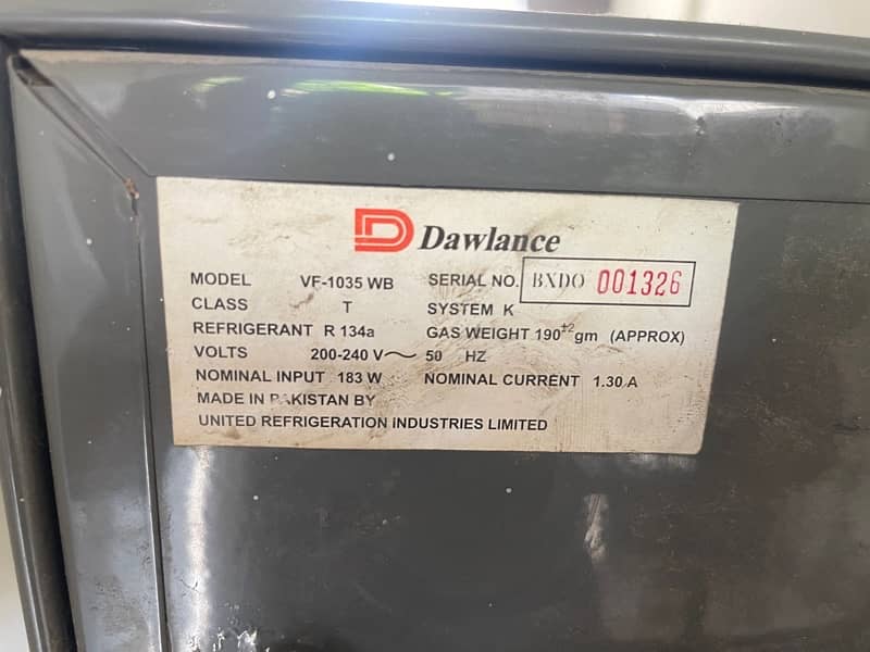 dawlance vertical freezer 0