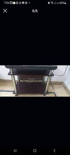 tv trolley of glass top for sale