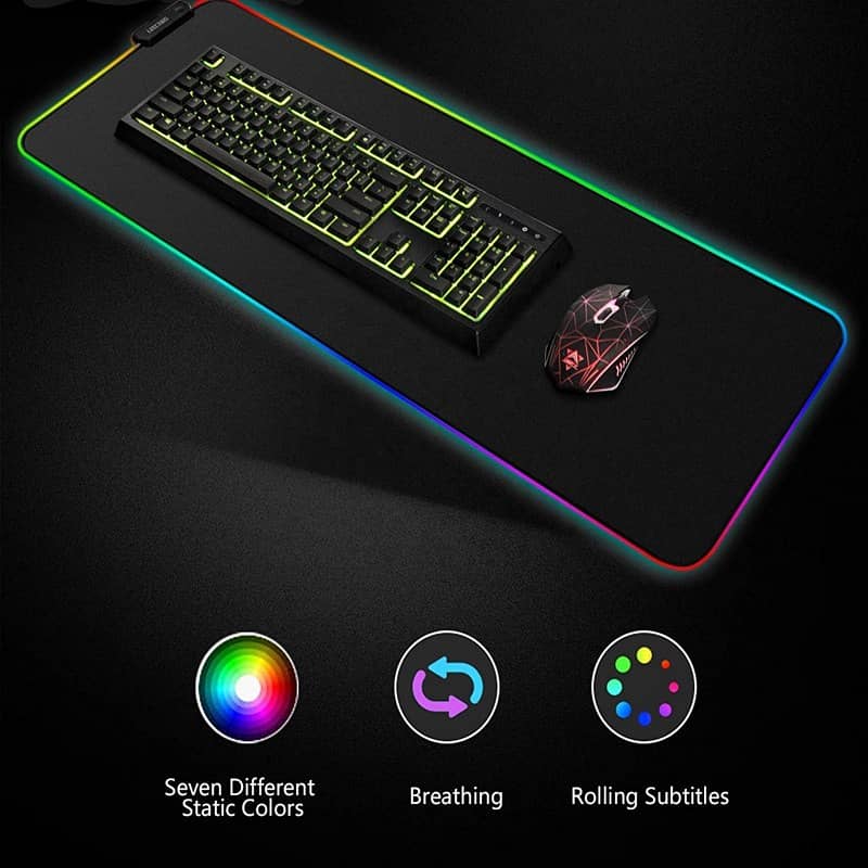 RGB Mousepad - Large Extended Soft Led Mouse Pad with 7 Lighting Modes 1