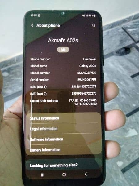 samsung A02s 3GB 32 GB Non pta box  10/10 imei match box 9