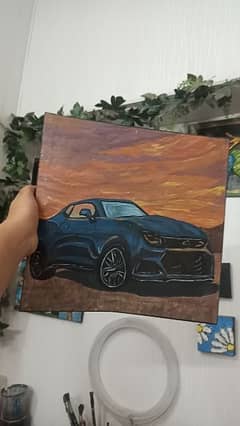 Car Painting On Canvas