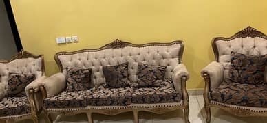 5 seater sofa set with deco polish nice condition