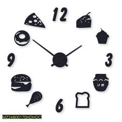 Beautiful Food Digital Wood Wall Clock