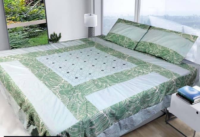 3 Pcs Cotton Printed King Size Bedsheet 5