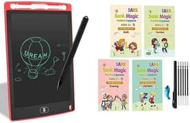 2 In 1 Combo  8.5 Lcd Drawing Tablet + 4pcs/set Sank Magic Book