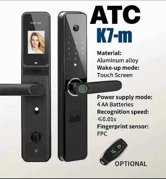 smart door lock handle hotel tuya application fingerprint access lock 2