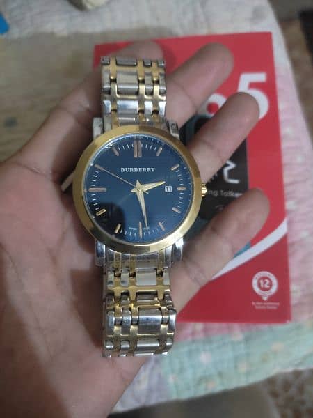 Burberry watch swiss made stainless steel 50 m bu1350 1