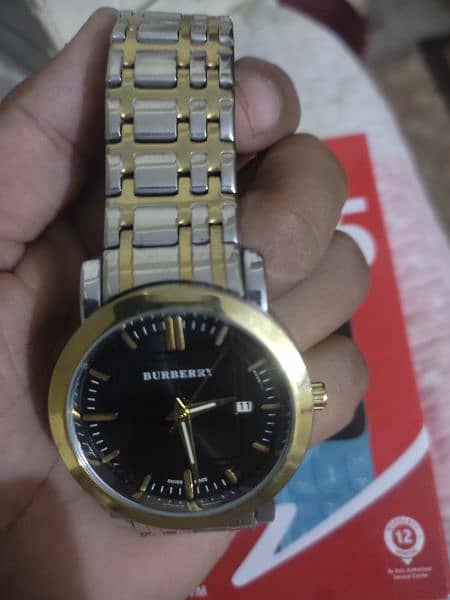 Burberry watch swiss made stainless steel 50 m bu1350 2