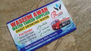 Wasim Awan water tanker supplies DHA,Only***