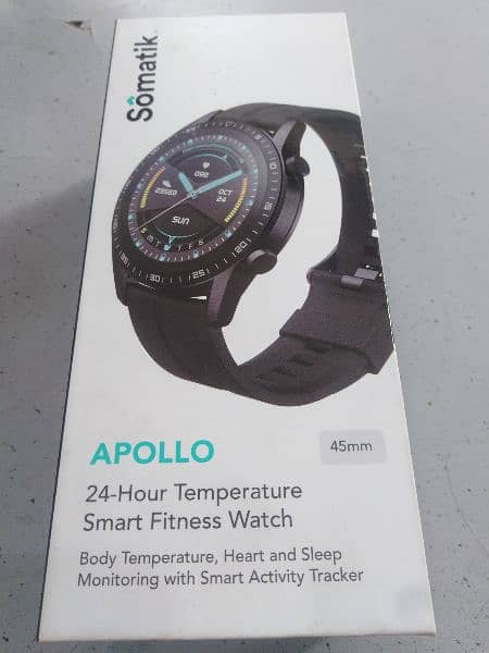 Somatik APOLLO 24-Hour Temperature Smart Fitness Watch 45mm 0