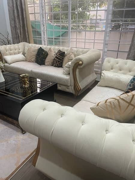 sofa set/ 7 seater sofa/ wooden sofa/ poshish sofa set 1