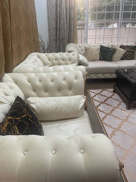 sofa set/ 7 seater sofa/ wooden sofa/ poshish sofa set 3