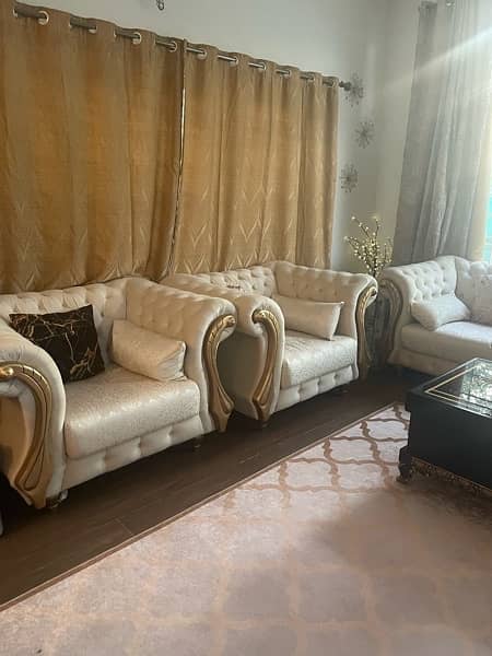 sofa set/ 7 seater sofa/ wooden sofa/ poshish sofa set 4