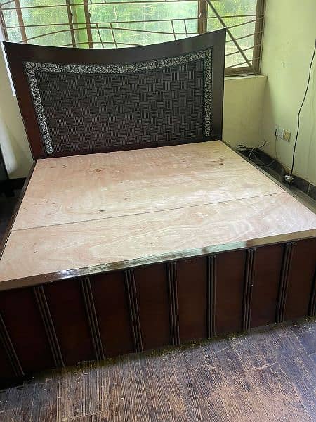 bed with side table and dressing 15