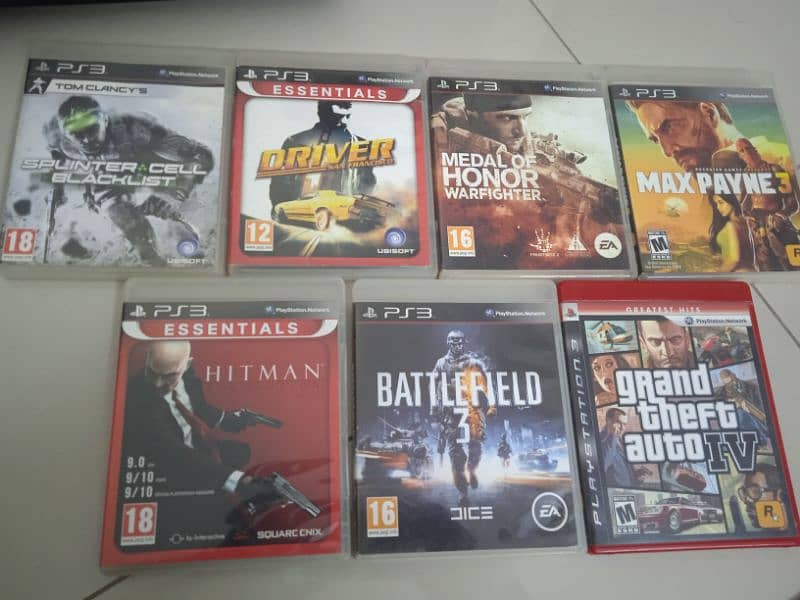 PS3 controller with 7 games 0