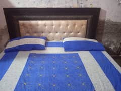 Urgent Sale Bed + Wood Almari + Dressing Table + 8 Inch Matress