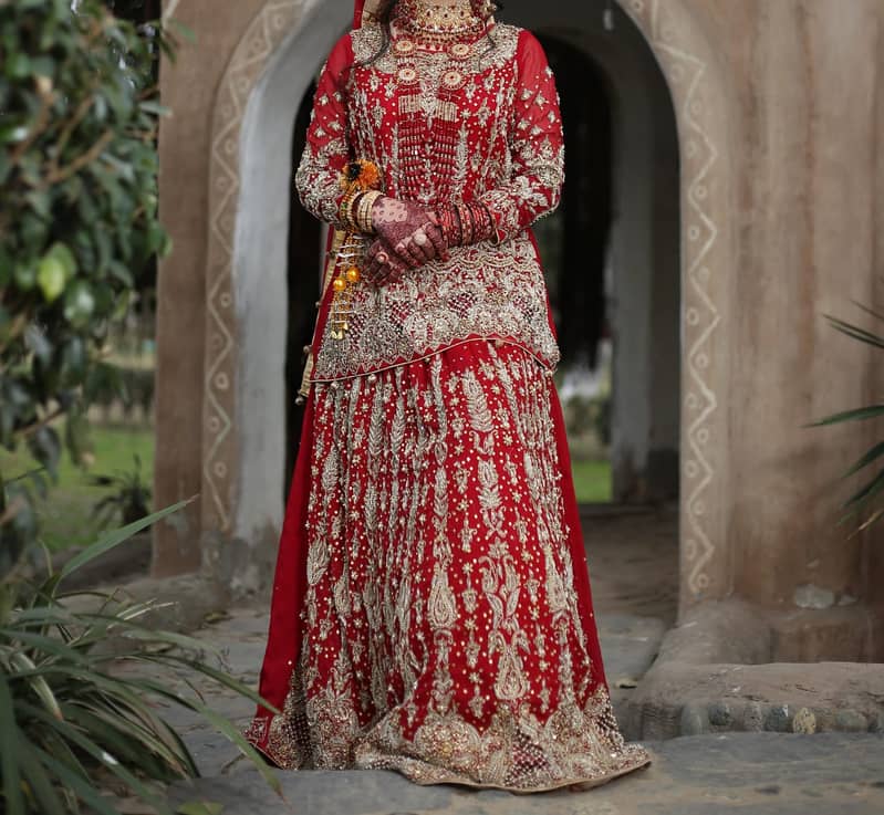 Red Bridal Lhanga 0